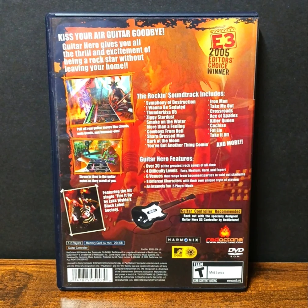 Guitar Hero - Sony PlayStation 2 - PS2 - Complete, CIB
